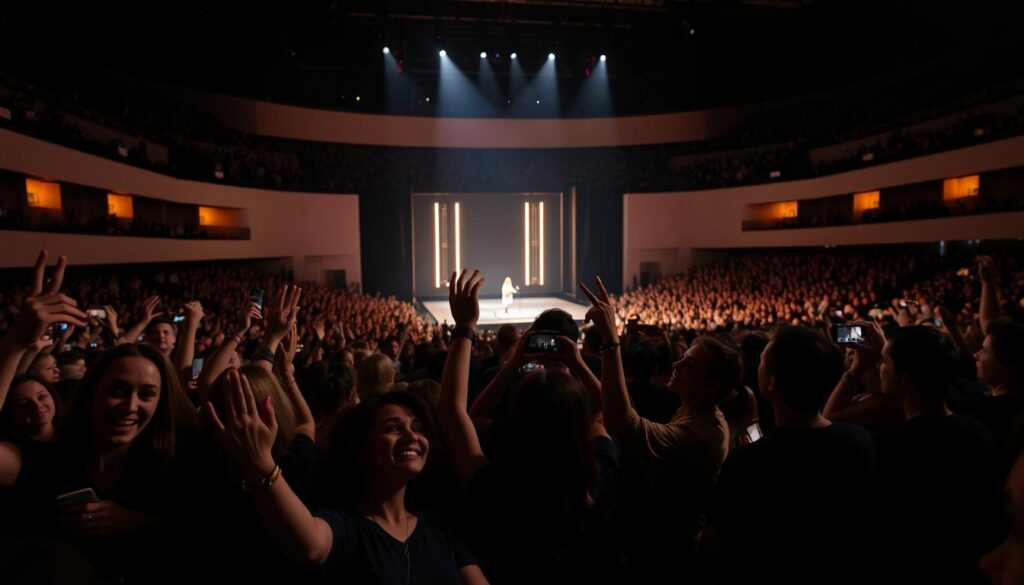 Penggemar Adele antusias selama konser Penggemar Adele antusias selama konser