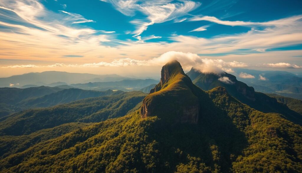 Pemandangan dari Puncak Gunung Pulosari Pemandangan dari Puncak Gunung Pulosari