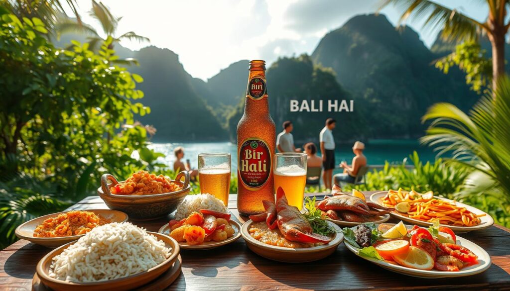 Bir Bali Hai dengan makanan Bir Bali Hai dengan makanan